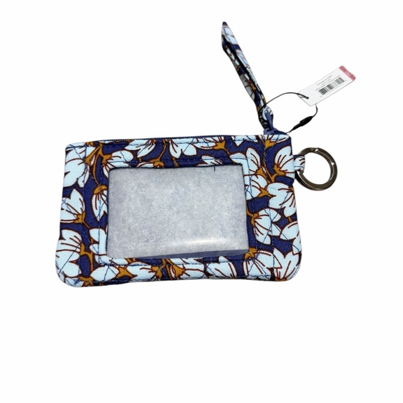 Vera Bradley PawPaw Flower Zip ID Case With Keychain NWT - Picture 2 of 2